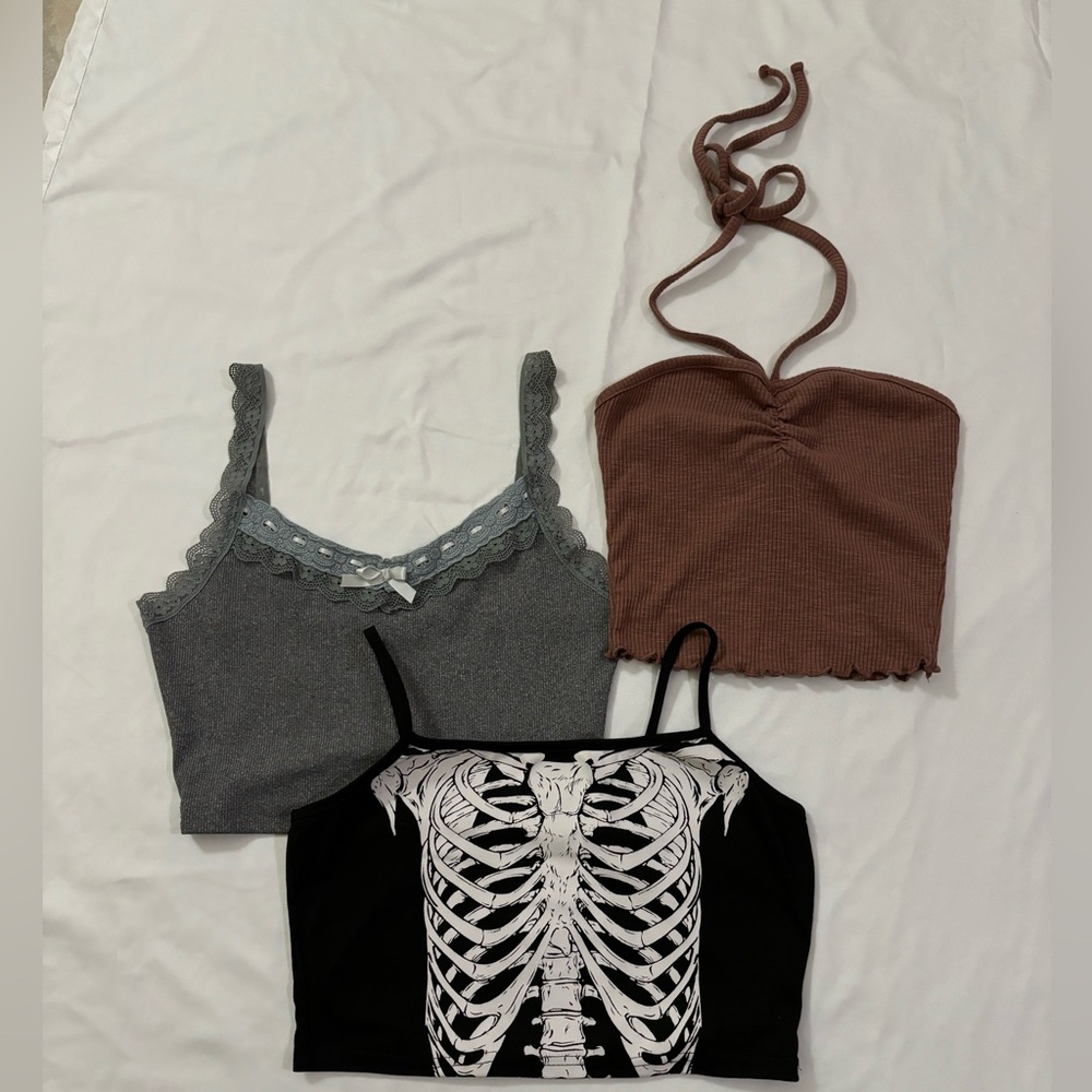 Cropped tank top bundle set